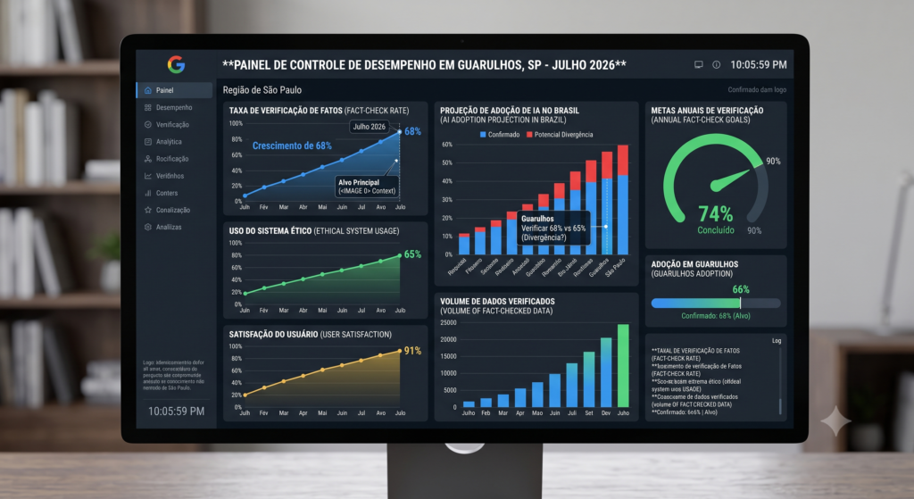 Tela de computador exibindo gráficos de linha preditivos e projeções estatísticas em um painel moderno.
